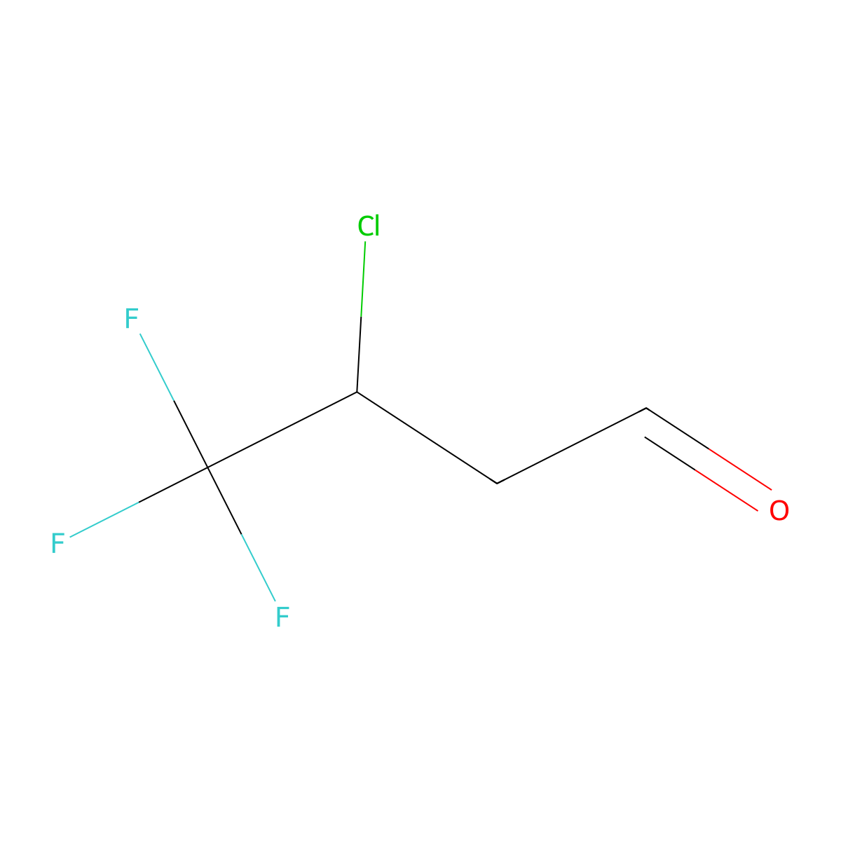 3-Chloro-4,4,4-trifluorobutanal molecular structure, CAS 403803-44-1