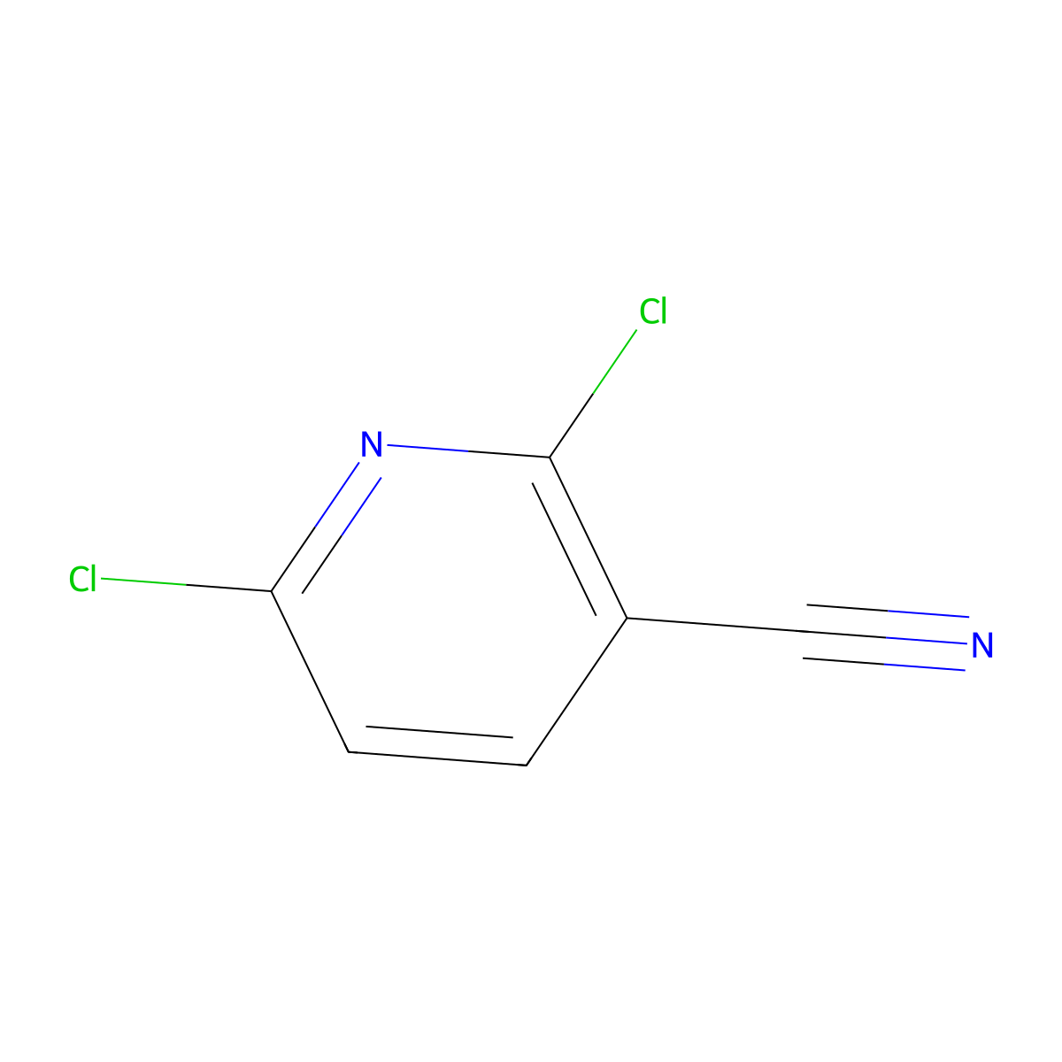 2,6-Dichloropyridine-3-carbonitrile molecular structure, CAS 40381-90-6