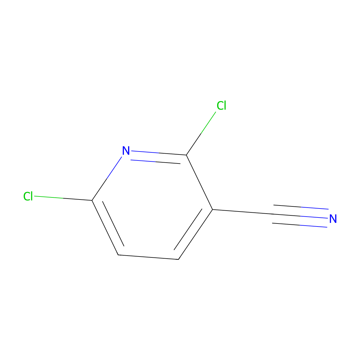 2,6-Dichloropyridine-3-carbonitrile molecular structure, CAS 40381-90-6