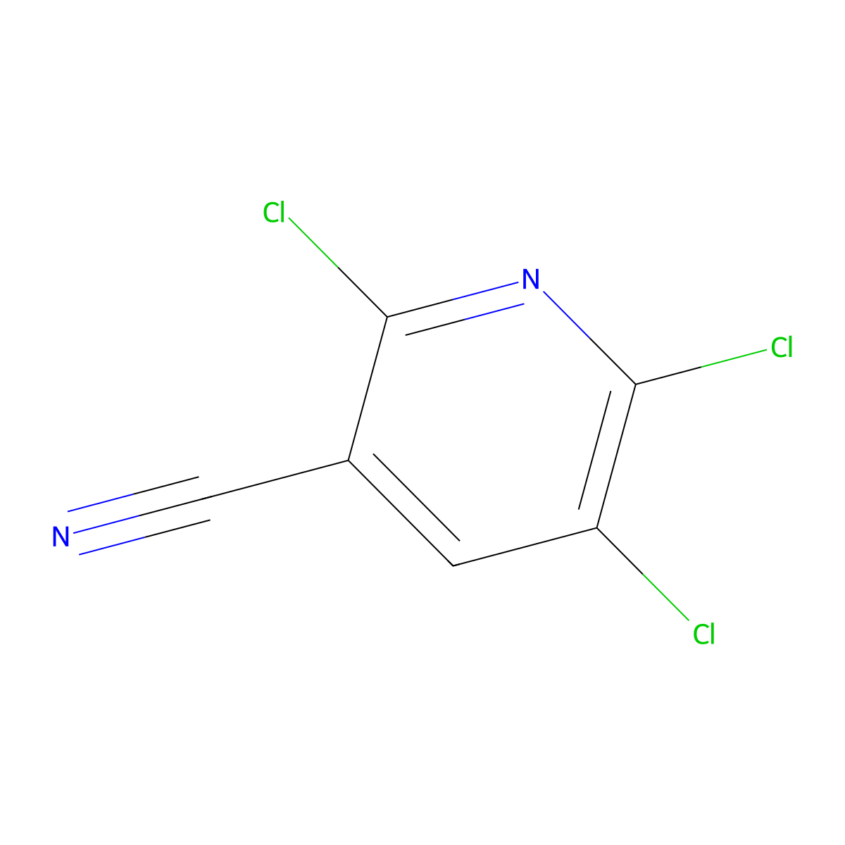 2,5,6-Trichloronicotinonitrile molecular structure, CAS 40381-92-8