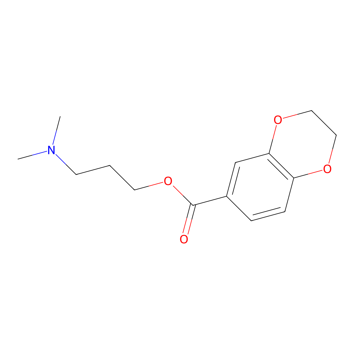 3-(Dimethylamino)propyl 2,3-dihydro-1,4-benzodioxine-6-carboxylate molecular structure, CAS 403811-44-9