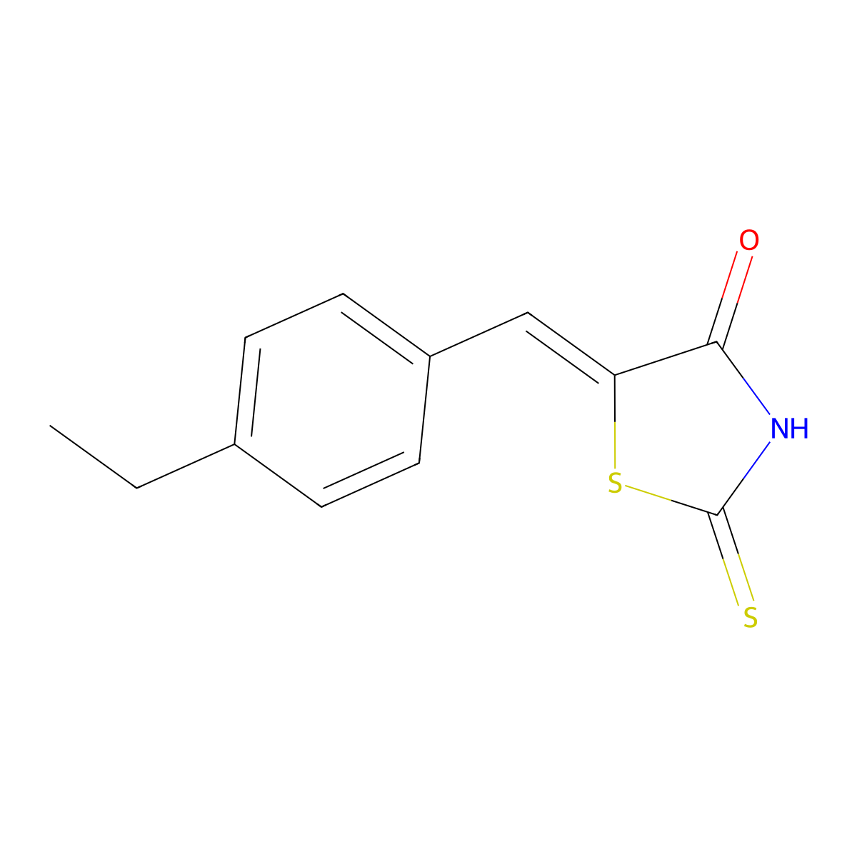 5-(4-Ethylbenzylidene)-2-thioxothiazolidin-4-one molecular structure, CAS 403811-55-2