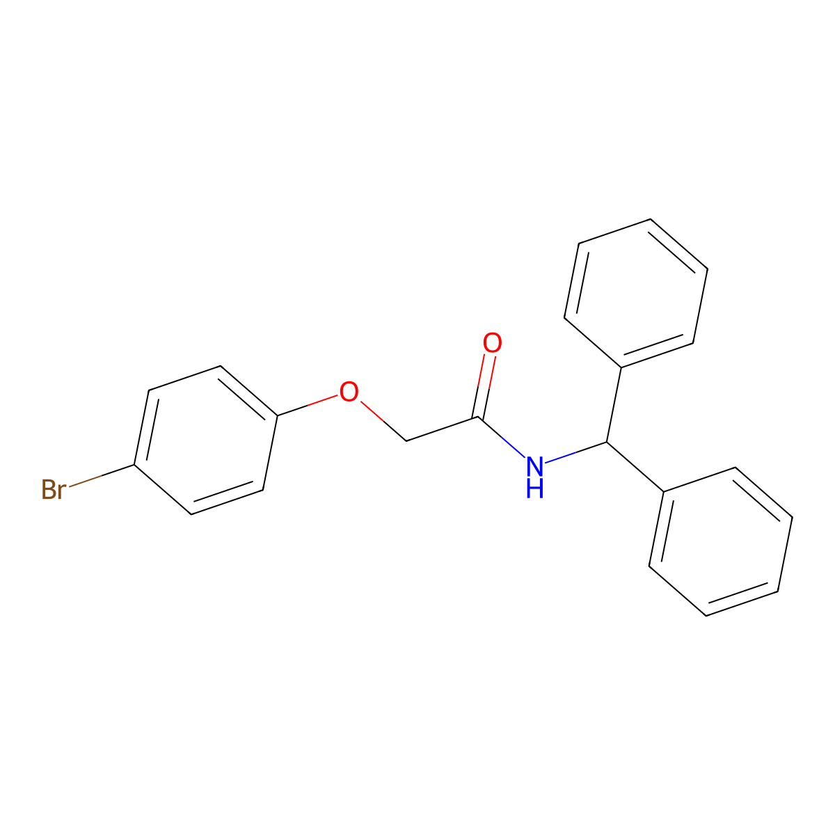 N-benzhydryl-2-(4-bromophenoxy)acetamide molecular structure, CAS 403812-06-6
