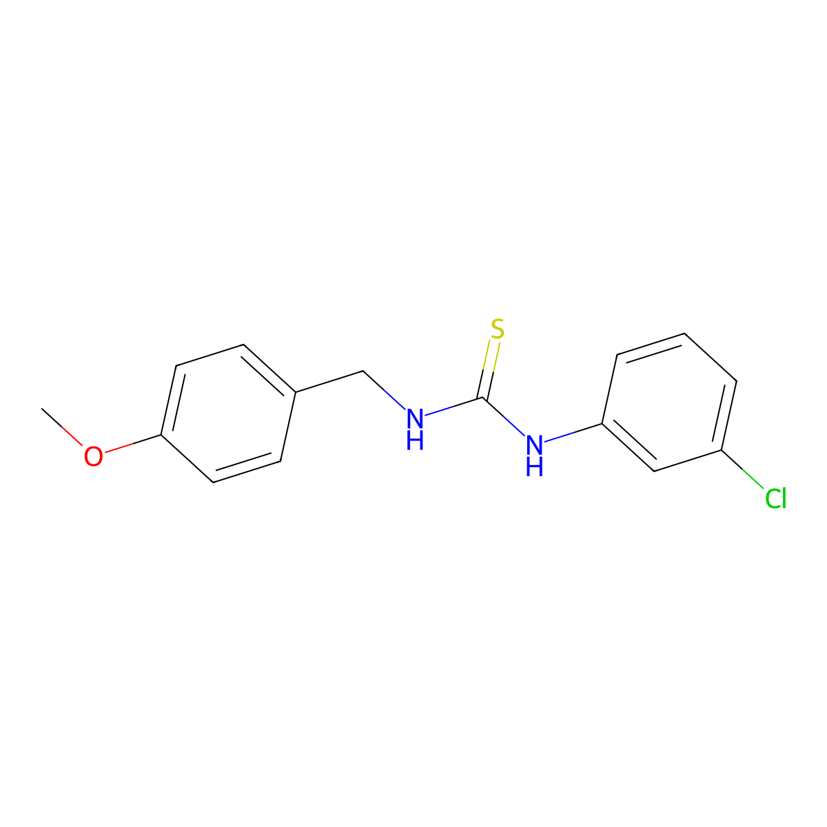 N-(3-chlorophenyl)-N'-(4-methoxybenzyl)thiourea molecular structure, CAS 403813-69-4