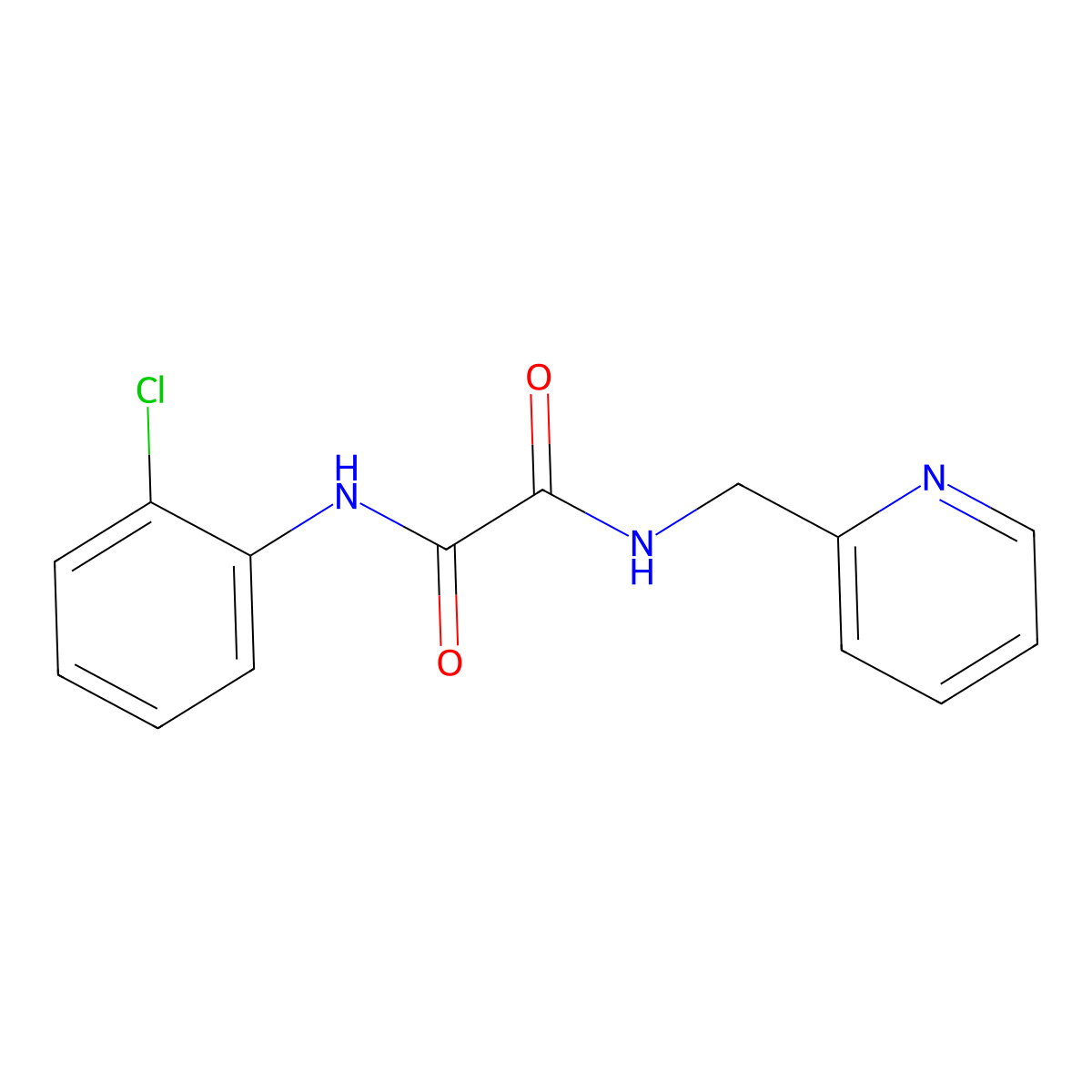 N'-(2-chlorophenyl)-N-(pyridin-2-ylmethyl)oxamide molecular structure, CAS 403813-84-3