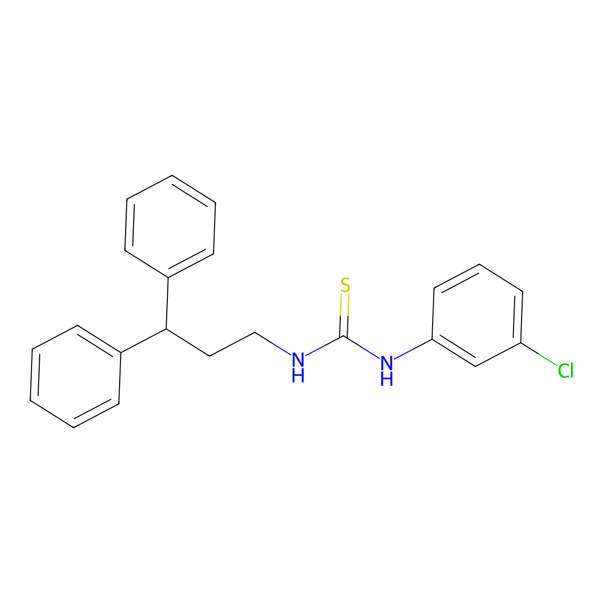 1-(3-Chlorophenyl)-3-(3,3-diphenylpropyl)thiourea molecular structure, CAS 403819-70-5