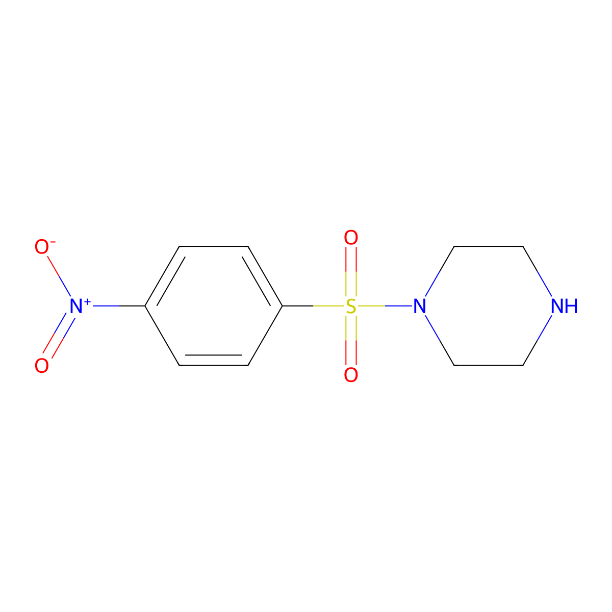 1-[(4-Nitrophenyl)sulfonyl]piperazine molecular structure, CAS 403825-44-5