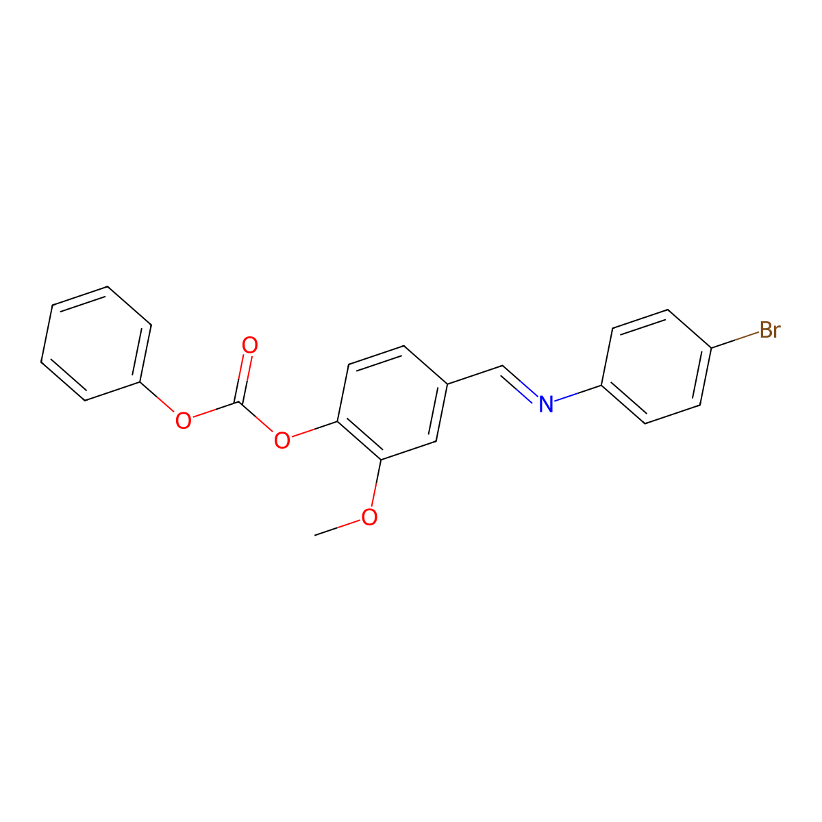 [4-[(4-Bromophenyl)iminomethyl]-2-methoxyphenyl] phenyl carbonate molecular structure, CAS 403830-30-8