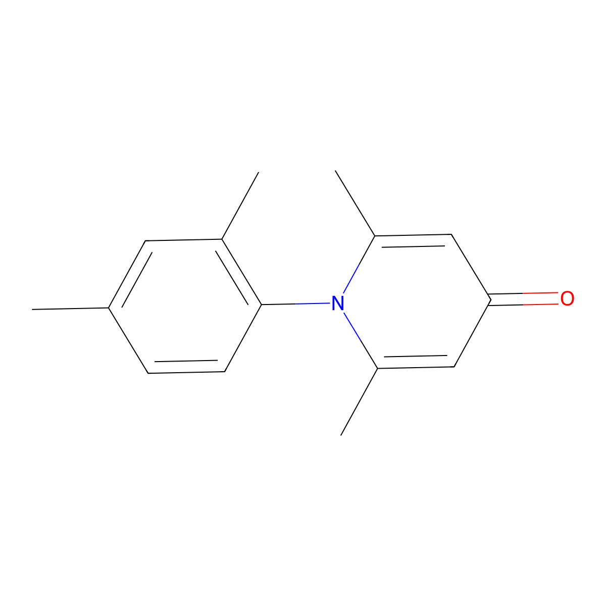 1-(2,4-dimethylphenyl)-2,6-dimethylpyridin-4(1H)-one molecular structure, CAS 403830-95-5