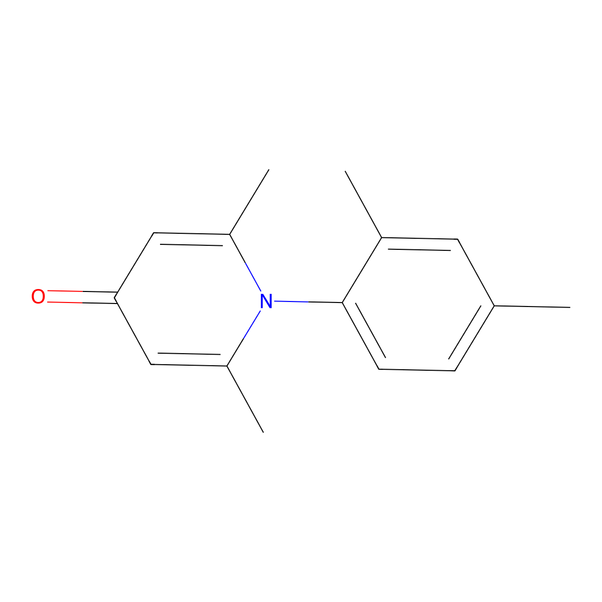 1-(2,4-dimethylphenyl)-2,6-dimethylpyridin-4(1H)-one molecular structure, CAS 403830-95-5