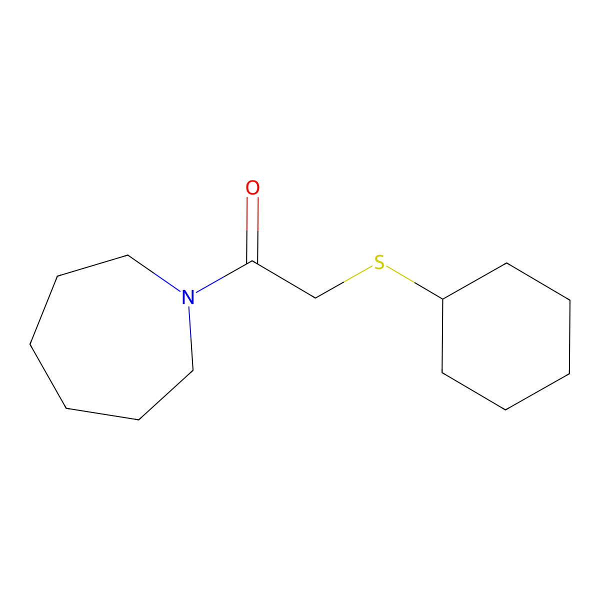 1-(Azepan-1-yl)-2-(cyclohexylthio)ethanone molecular structure, CAS 403833-34-1