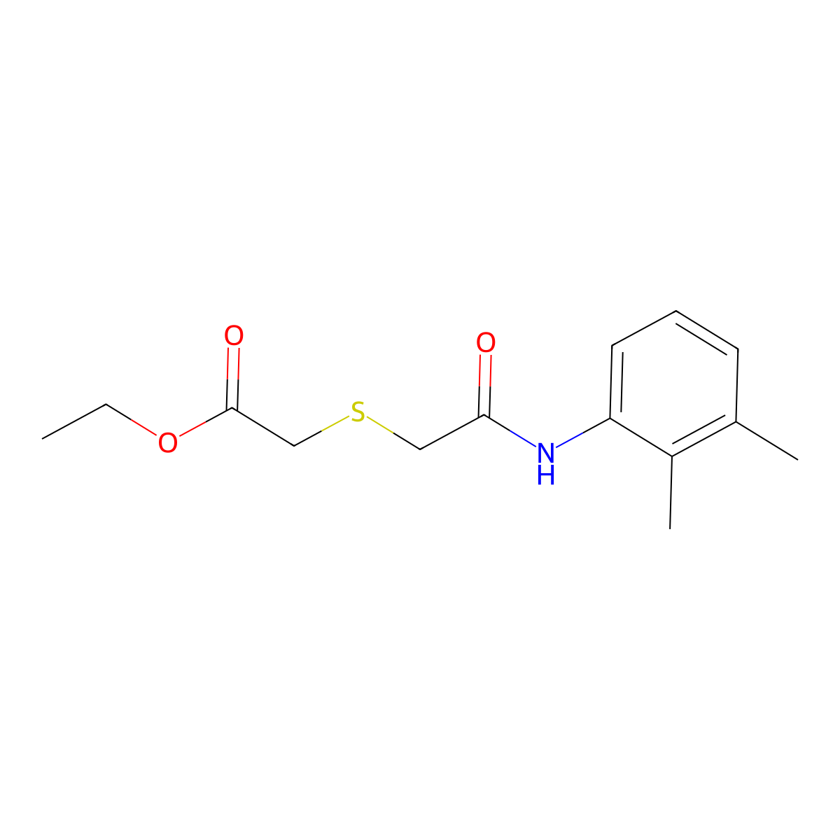 Ethyl 2-[2-(2,3-dimethylanilino)-2-oxoethyl]sulfanylacetate molecular structure, CAS 403835-25-6