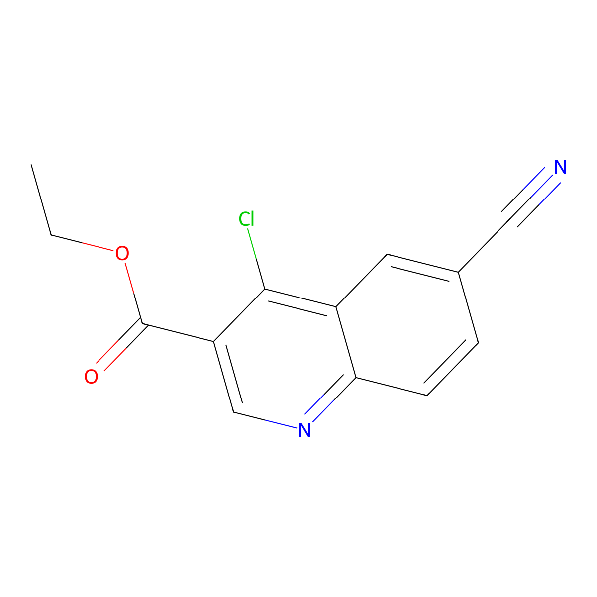 4-Chloro-6-cyanoquinoline-3-carboxylic acid ethyl ester molecular structure, CAS 403841-76-9