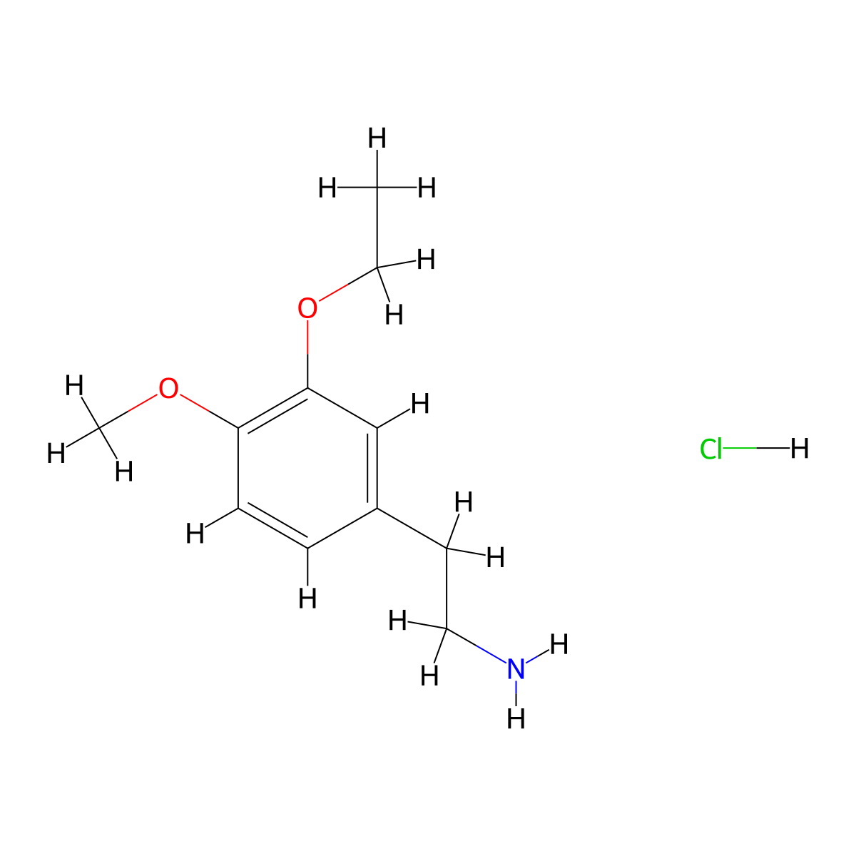 2-(3-Ethoxy-4-methoxyphenyl)ethanamine hydrochloride molecular structure, CAS 403842-03-5