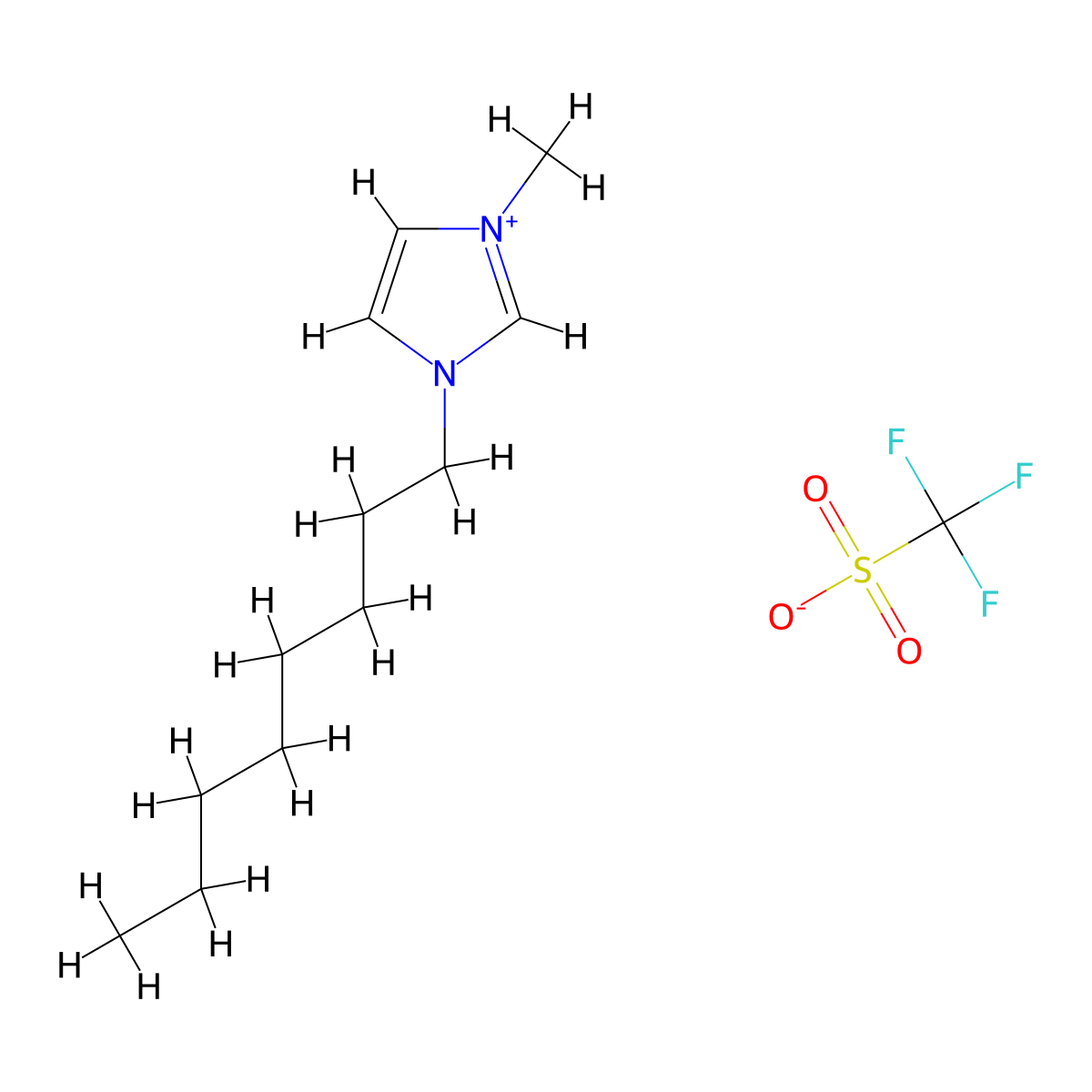 1-Methyl-3-n-octylimidazolium Trifluoromethanesulfonate molecular structure, CAS 403842-84-2
