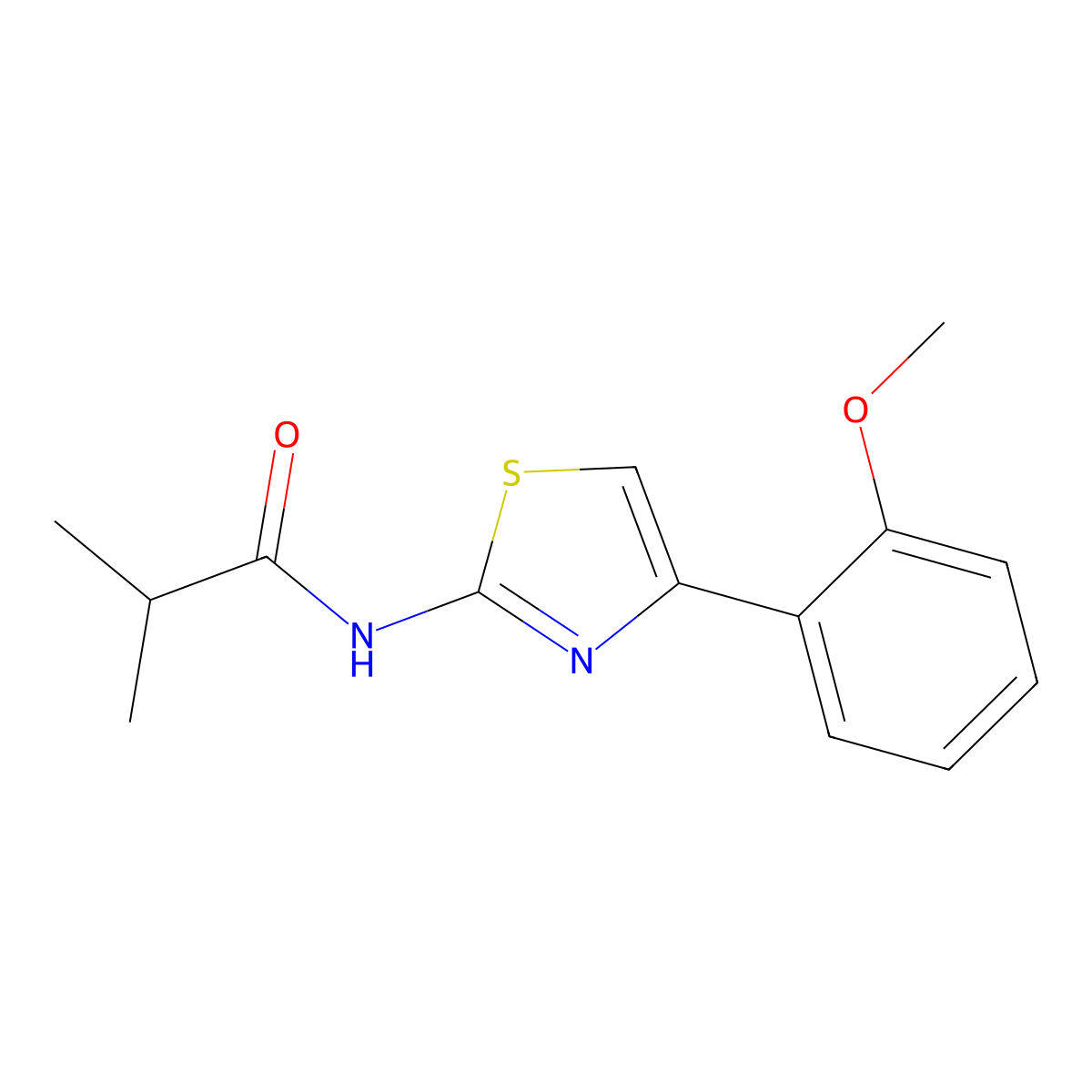 N-[4-(2-methoxyphenyl)-1,3-thiazol-2-yl]-2-methylpropanamide molecular structure, CAS 403845-20-5
