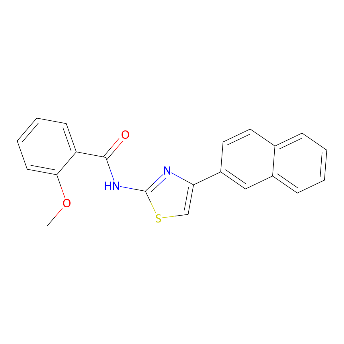 2-methoxy-N-[4-(naphthalen-2-yl)-1,3-thiazol-2-yl]benzamide molecular structure, CAS 403845-41-0
