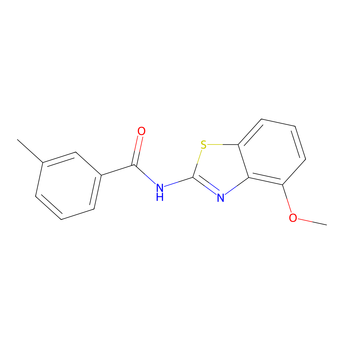N-(4-methoxy-1,3-benzothiazol-2-yl)-3-methylbenzamide molecular structure, CAS 403845-78-3