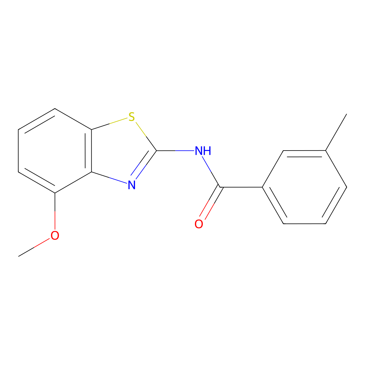 N-(4-methoxy-1,3-benzothiazol-2-yl)-3-methylbenzamide molecular structure, CAS 403845-78-3