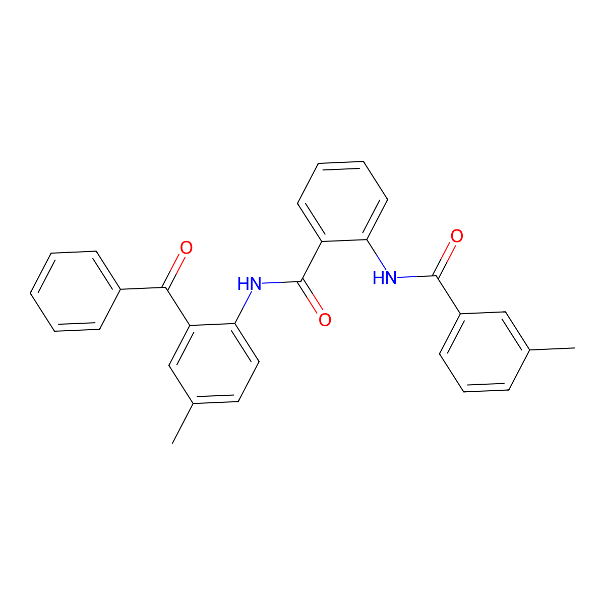N-(2-benzoyl-4-methylphenyl)-2-(3-methylbenzamido)benzamide molecular structure, CAS 403845-82-9