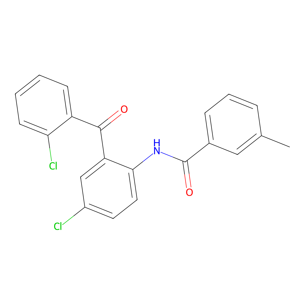 N-[4-chloro-2-(2-chlorobenzoyl)phenyl]-3-methylbenzamide molecular structure, CAS 403845-88-5