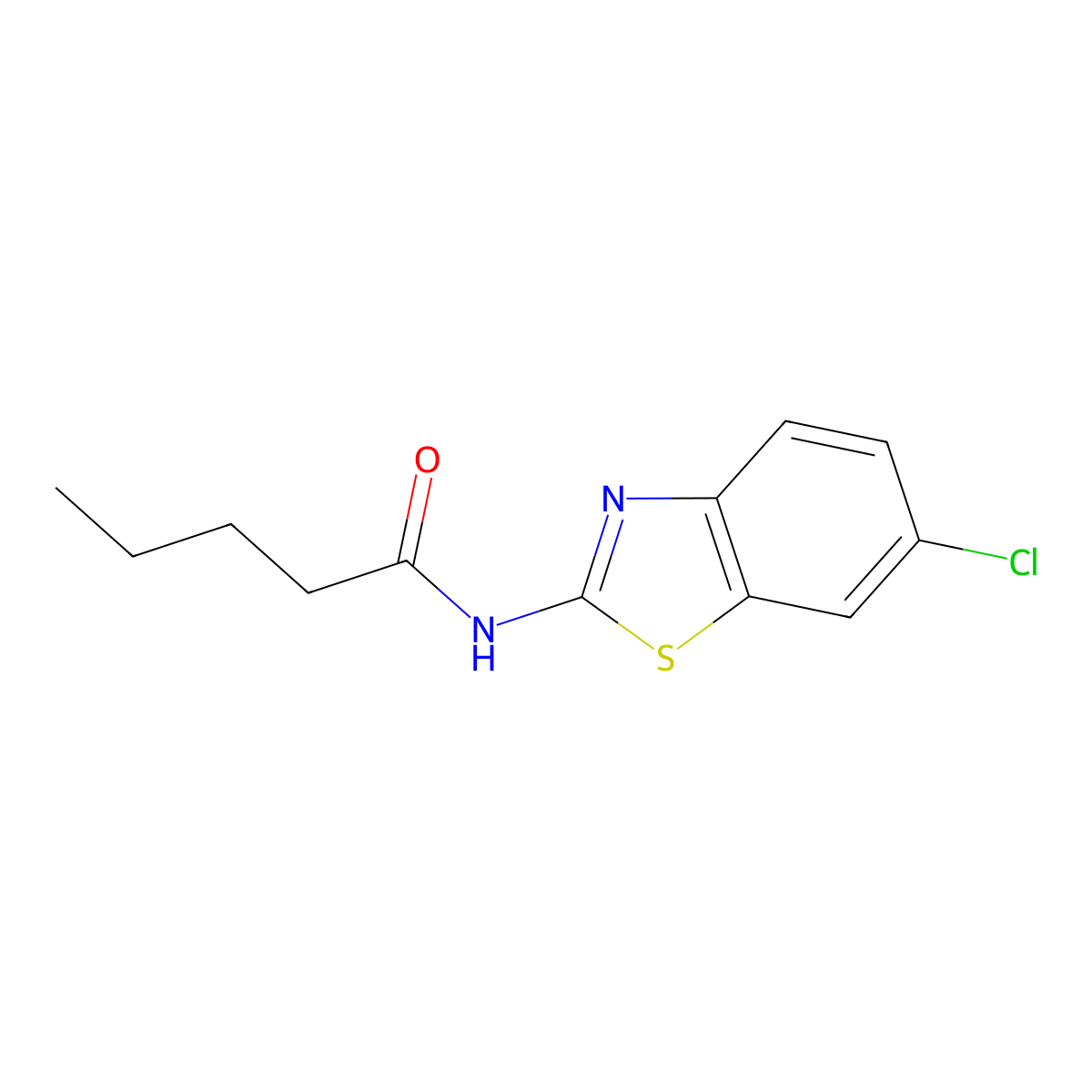 N-(6-chloro-1,3-benzothiazol-2-yl)pentanamide molecular structure, CAS 403845-98-7