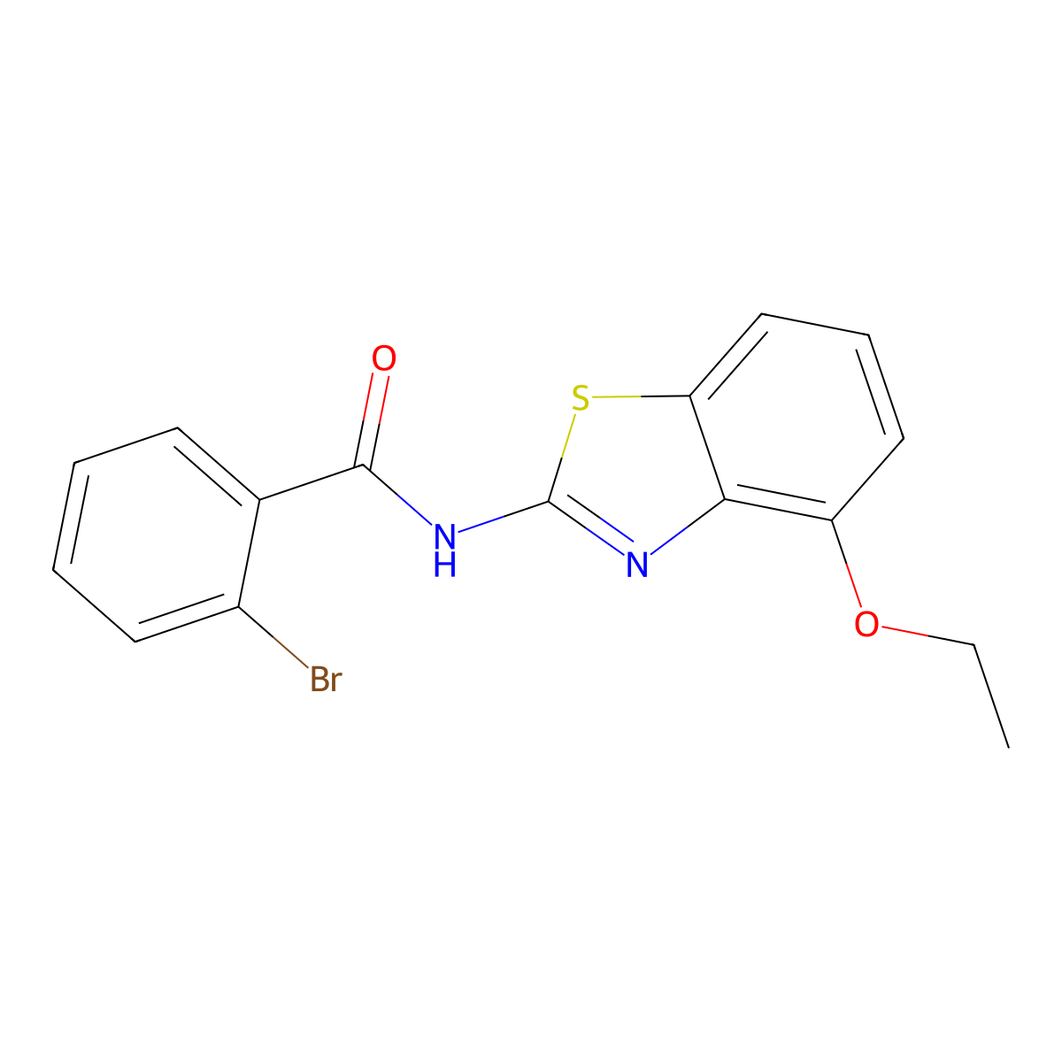 2-bromo-N-(4-ethoxy-1,3-benzothiazol-2-yl)benzamide molecular structure, CAS 403846-21-9