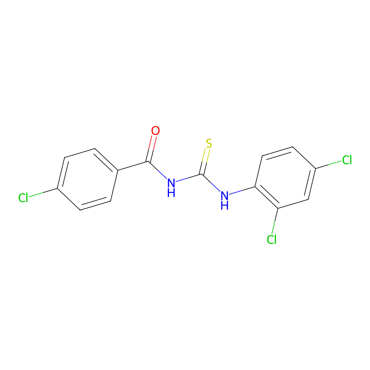 4-chloro-N-[(2,4-dichlorophenyl)carbamothioyl]benzamide molecular structure, CAS 403846-31-1
