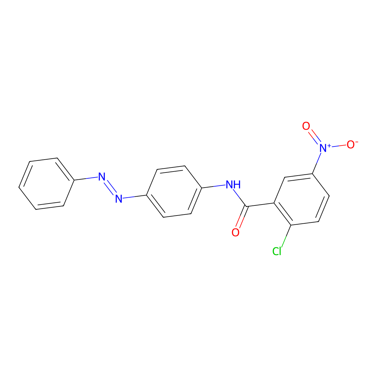 2-chloro-5-nitro-N-{4-[(E)-phenyldiazenyl]phenyl}benzamide molecular structure, CAS 403846-72-0