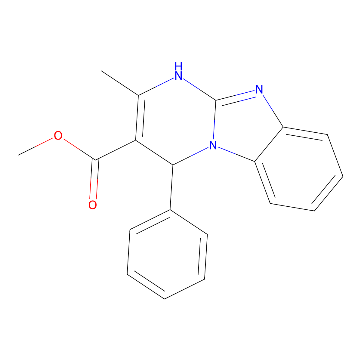 Methyl 2-methyl-4-phenyl-1,4-dihydropyrimido[1,2-a]benzimidazole-3-carboxylate molecular structure, CAS 403847-36-9