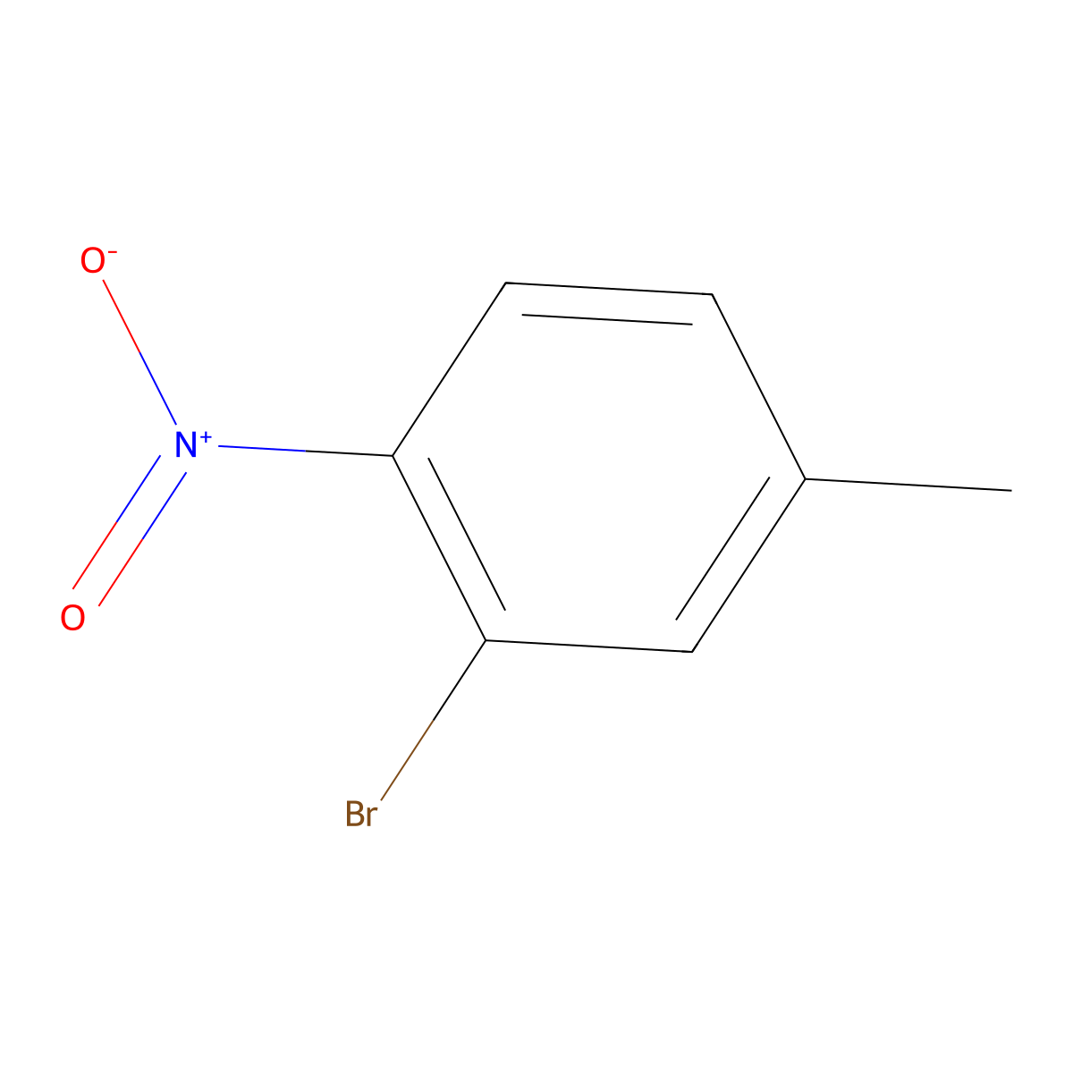2-Bromo-4-methyl-1-nitrobenzene molecular structure, CAS 40385-54-4