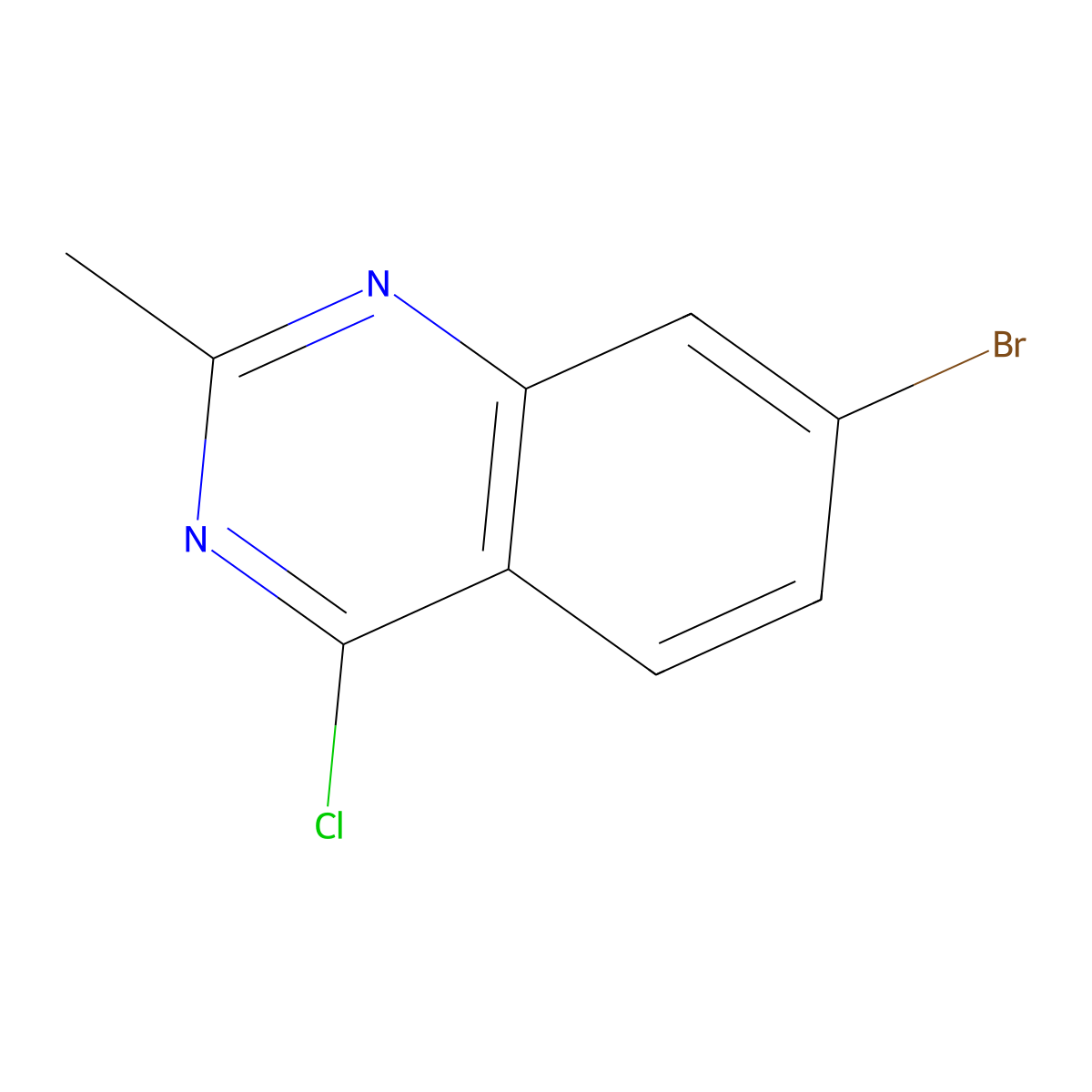7-Bromo-4-chloro-2-methylquinazoline molecular structure, CAS 403850-84-0