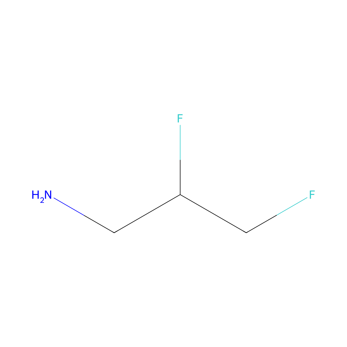 2,3-Difluoropropan-1-amine molecular structure, CAS 403855-60-7