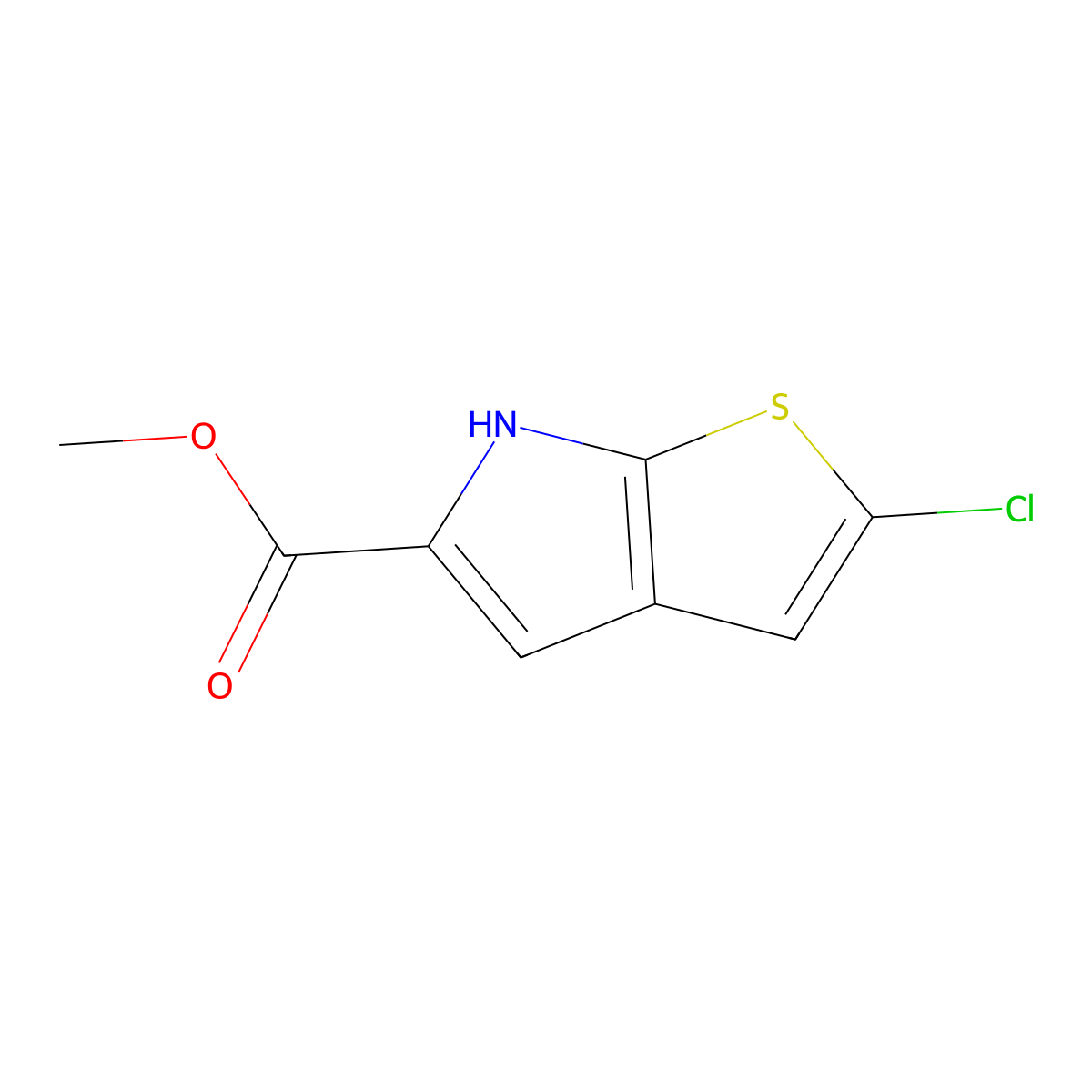 methyl 2-chloro-6H-thieno[2,3-b]pyrrole-5-carboxylate molecular structure, CAS 403860-10-6