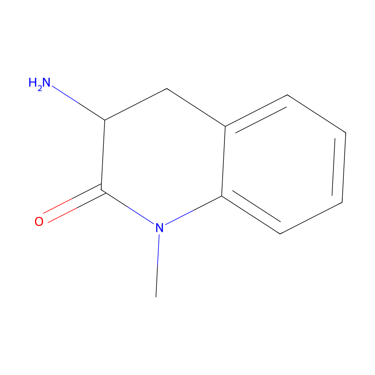 3-Amino-1-methyl-3,4-dihydroquinolin-2(1H)-one molecular structure, CAS 403860-64-0