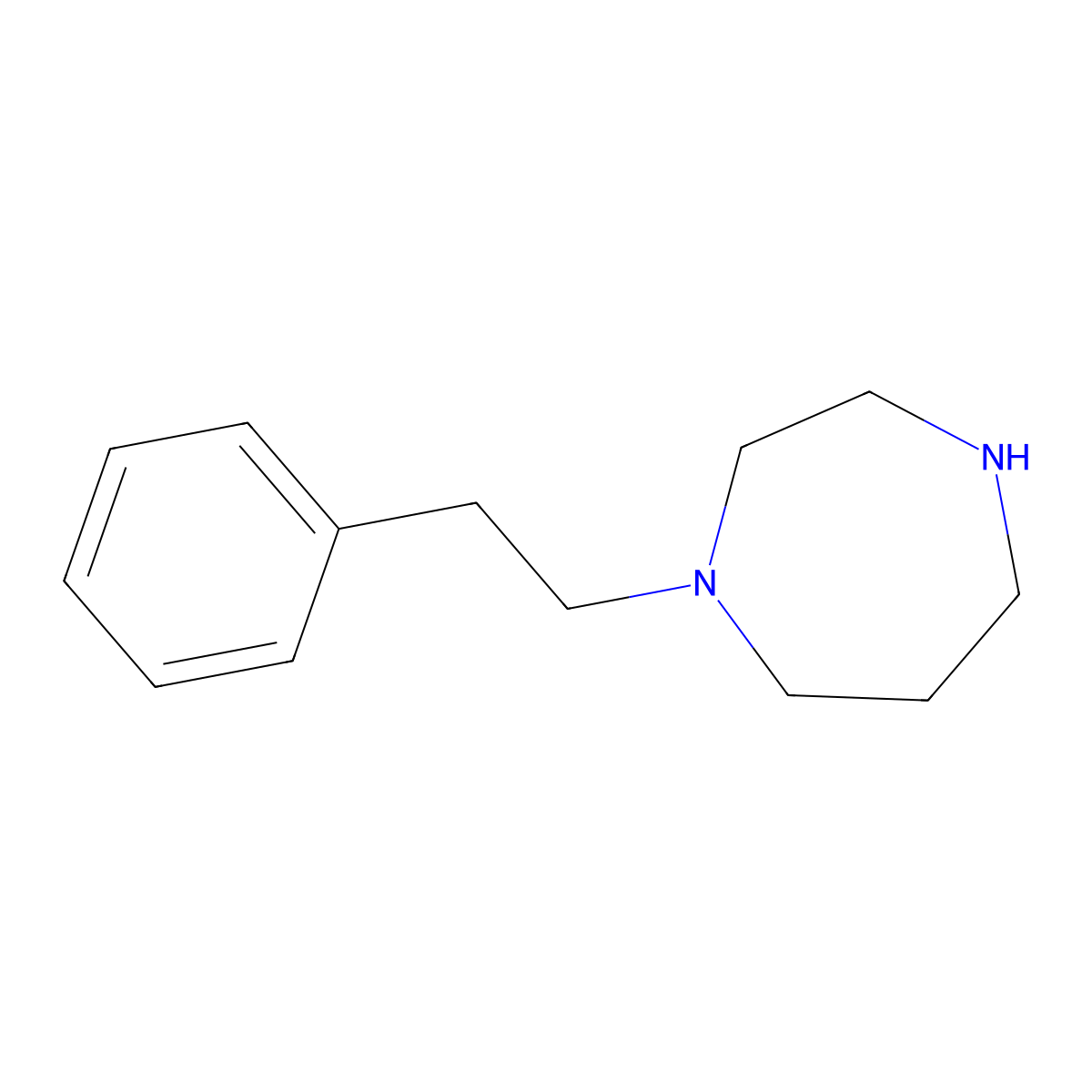 1-(2-Phenylethyl)-1,4-diazepane molecular structure, CAS 40389-67-1