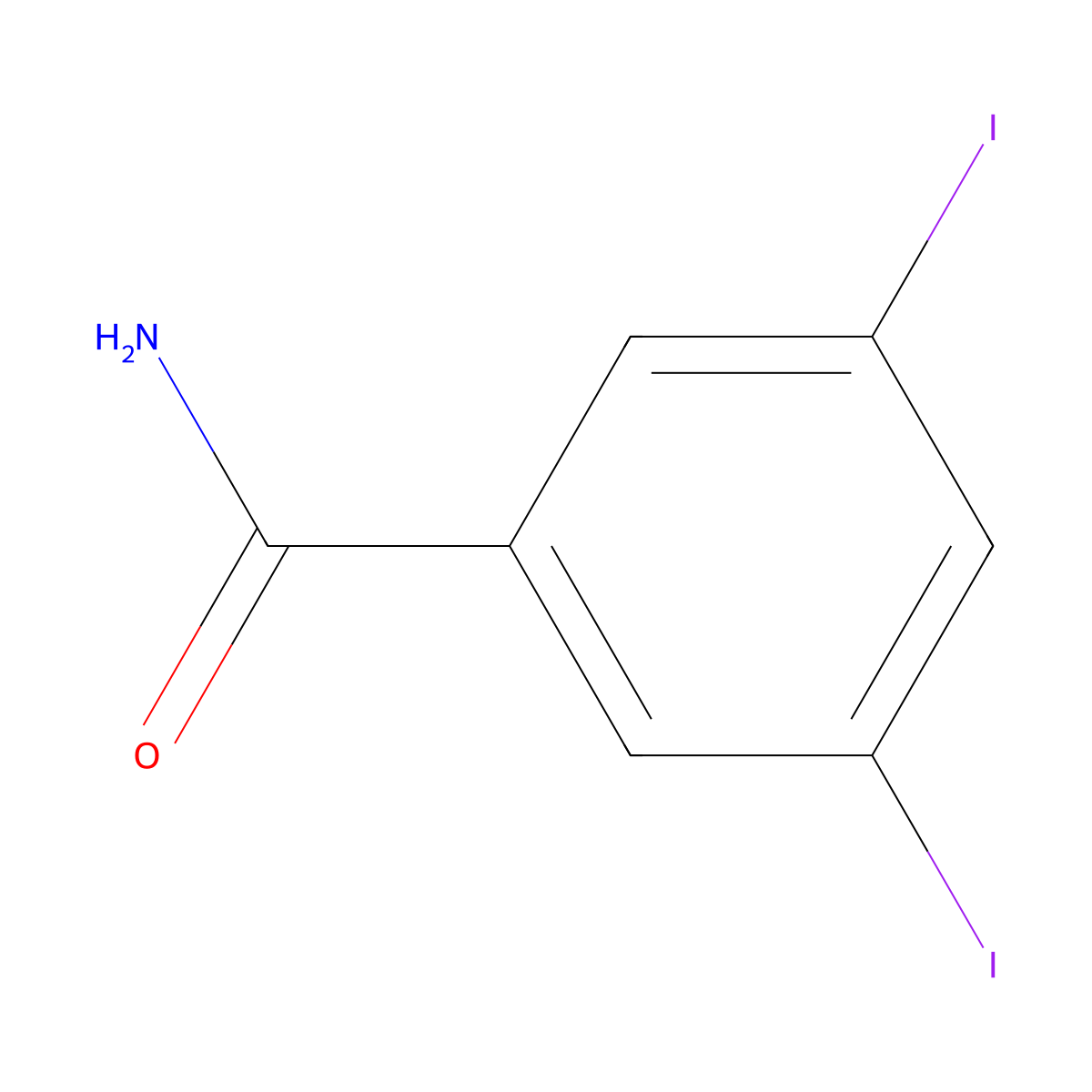 3,5-Diiodobenzamide molecular structure, CAS 4039-18-3