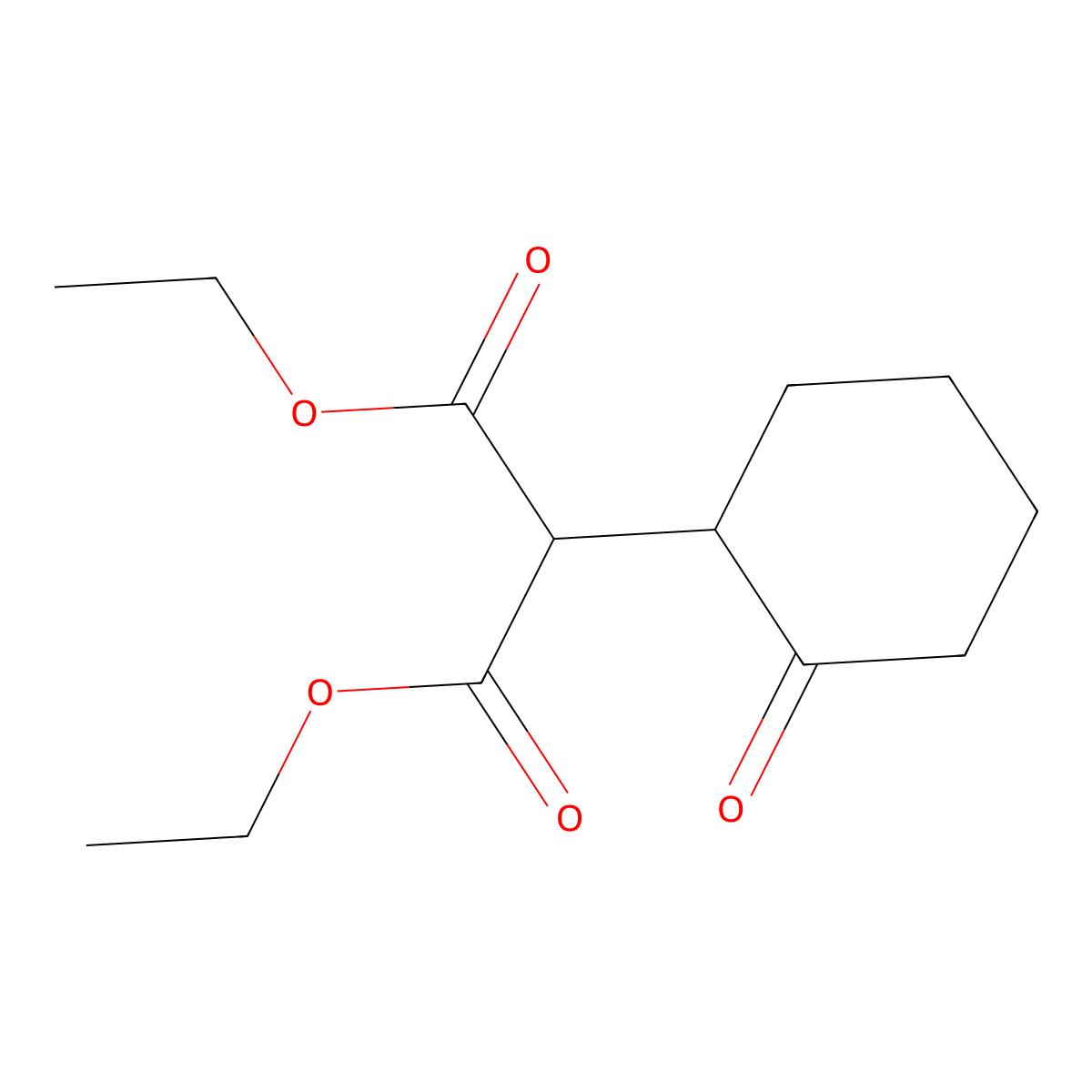 Diethyl 2-(2-oxocyclohexyl)malonate molecular structure, CAS 4039-31-0