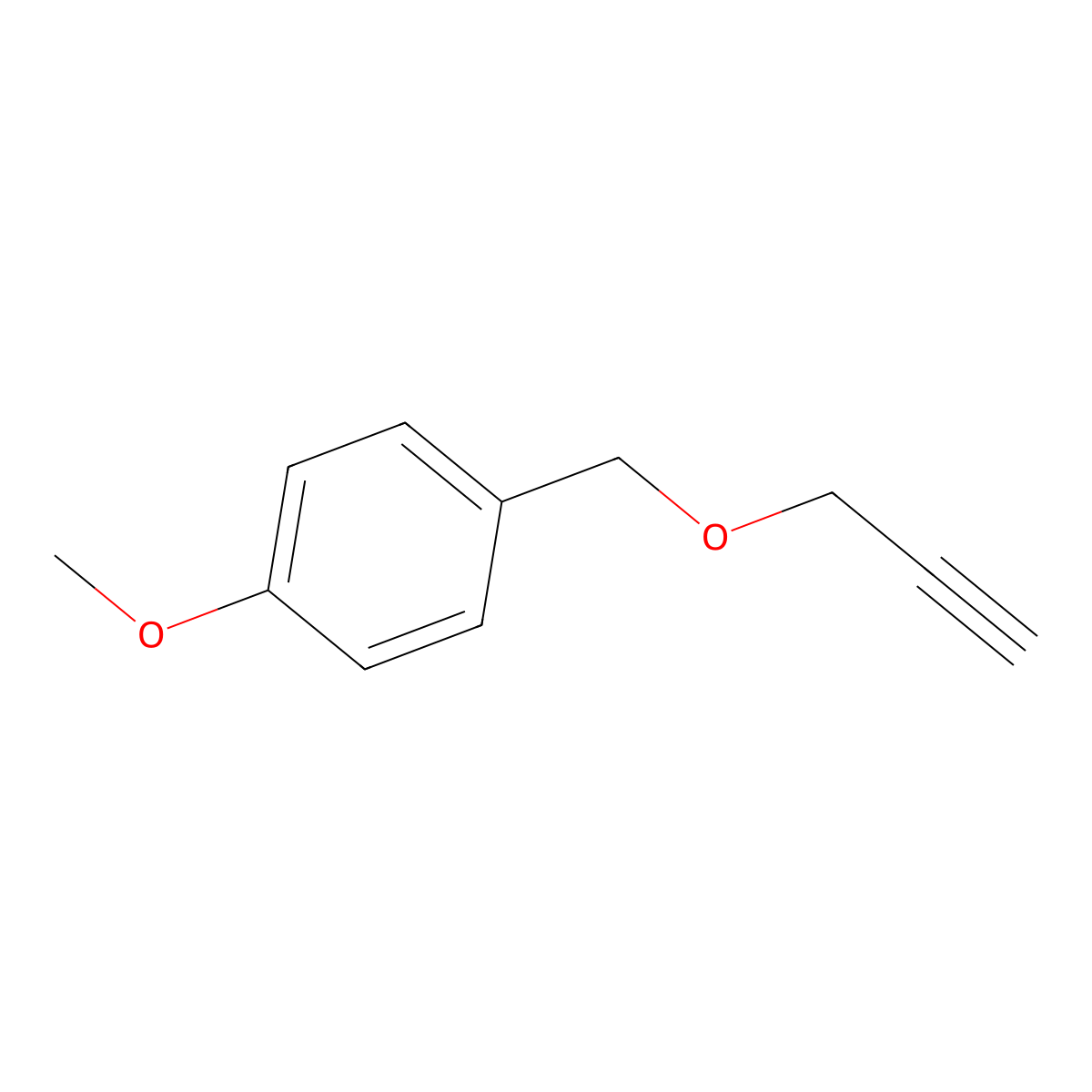 1-Methoxy-4-((prop-2-yn-1-yloxy)methyl)benzene molecular structure, CAS 4039-83-2