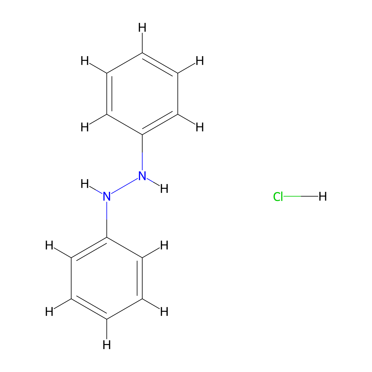 1,2-Diphenylhydrazine hydrochloride molecular structure, CAS 40391-77-3