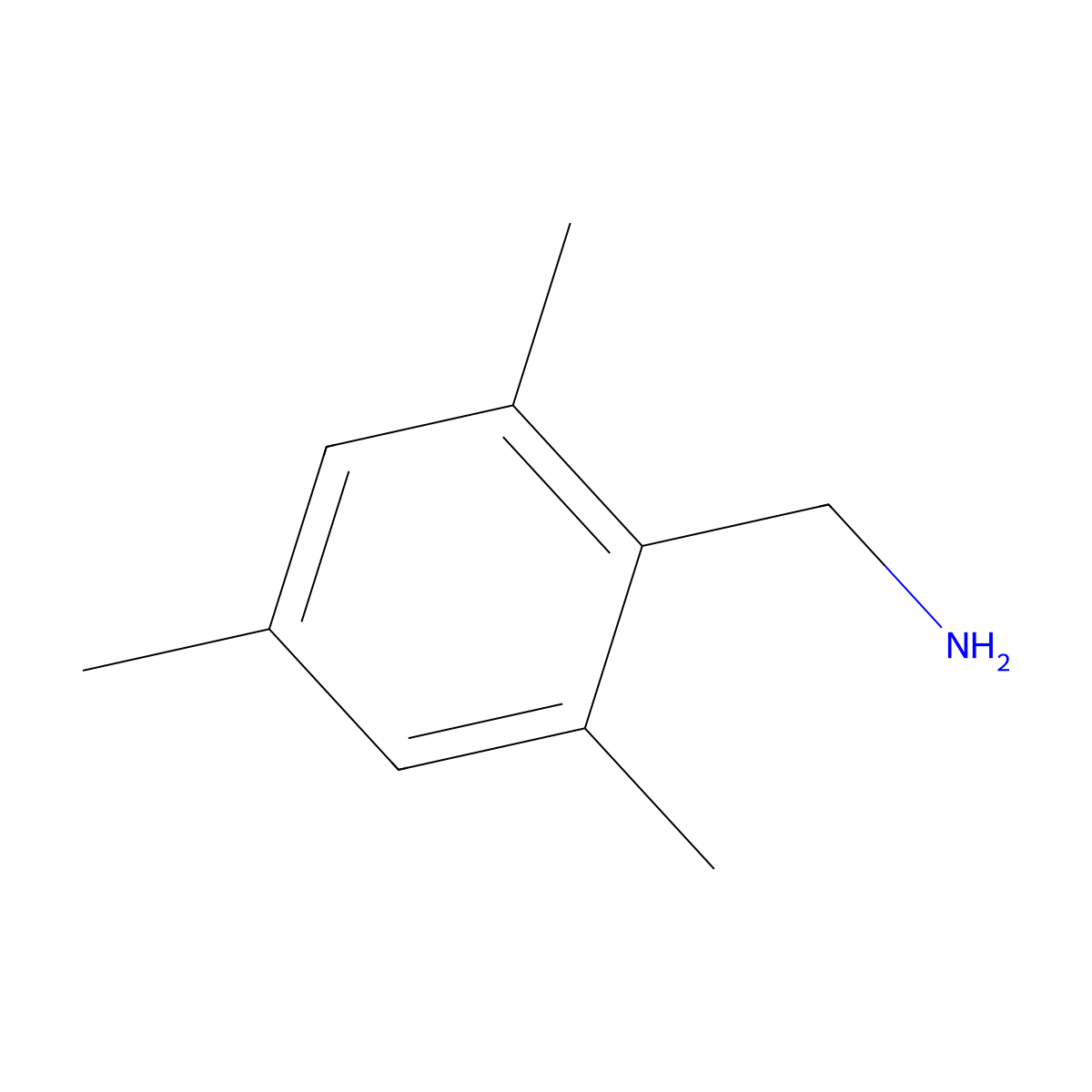 2,4,6-Trimethylbenzylamine molecular structure, CAS 40393-99-5