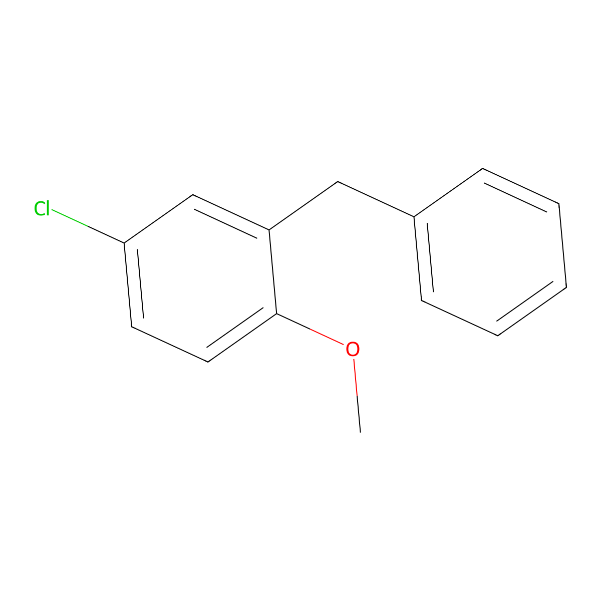 2-Benzyl-4-chloro-1-methoxybenzene molecular structure, CAS 40395-13-9