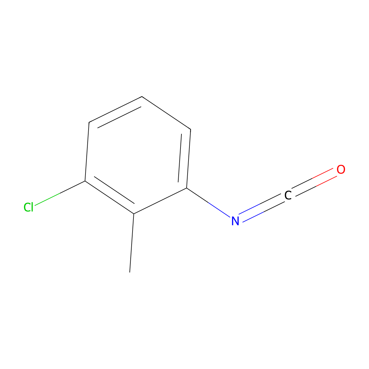 1-Chloro-3-isocyanato-2-methylbenzene molecular structure, CAS 40397-90-8