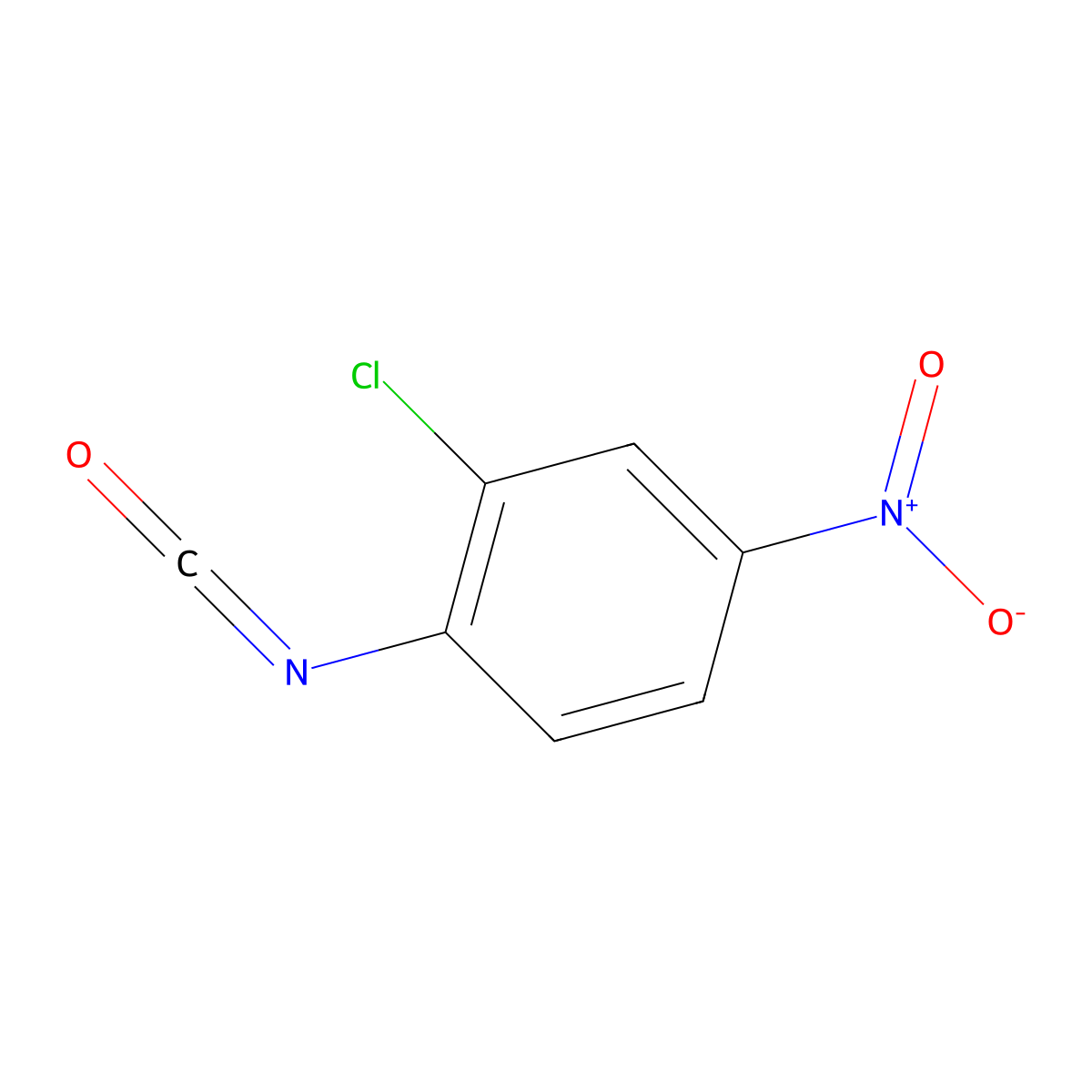 2-Chloro-4-nitrophenyl isocyanate molecular structure, CAS 40397-95-3
