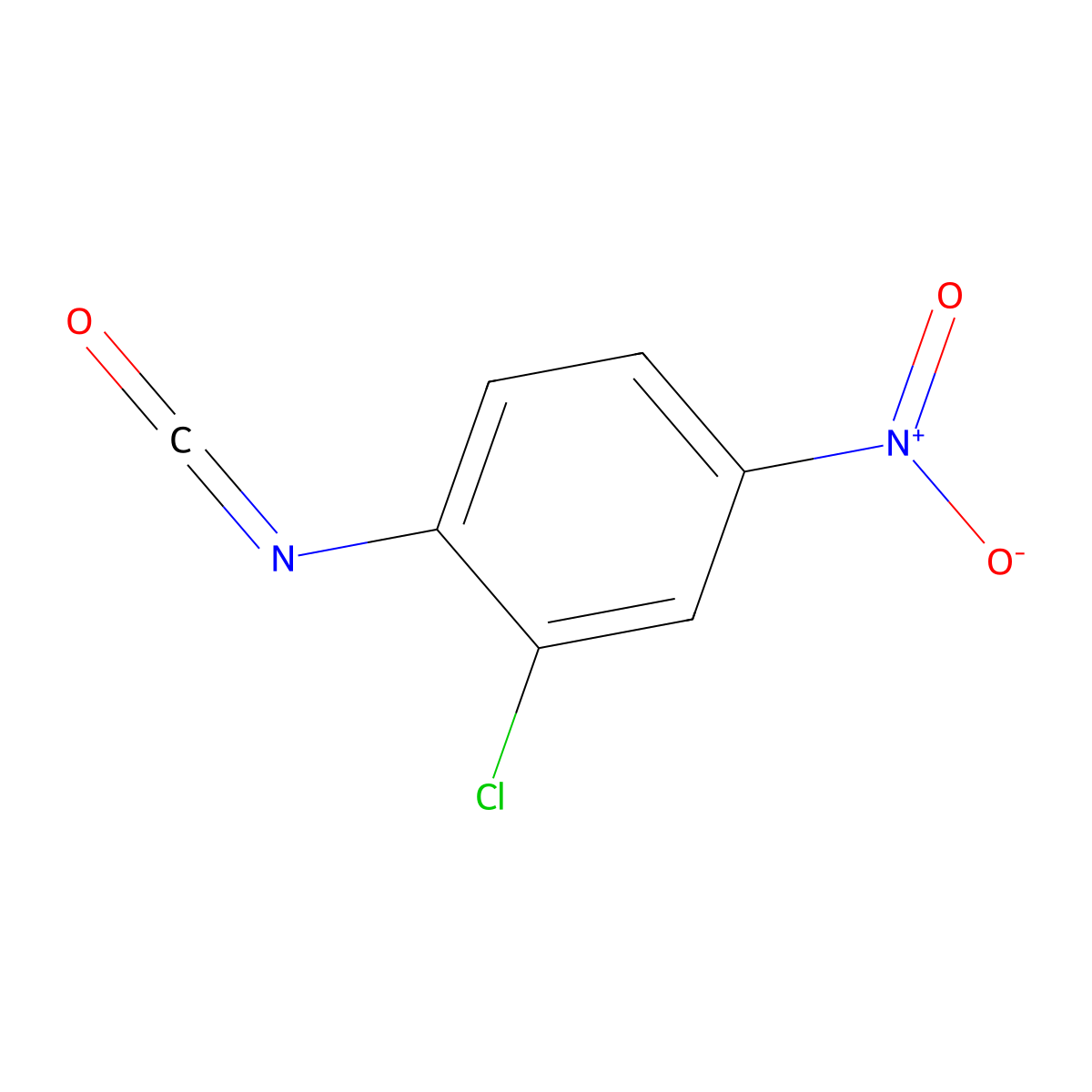 2-Chloro-4-nitrophenyl isocyanate molecular structure, CAS 40397-95-3
