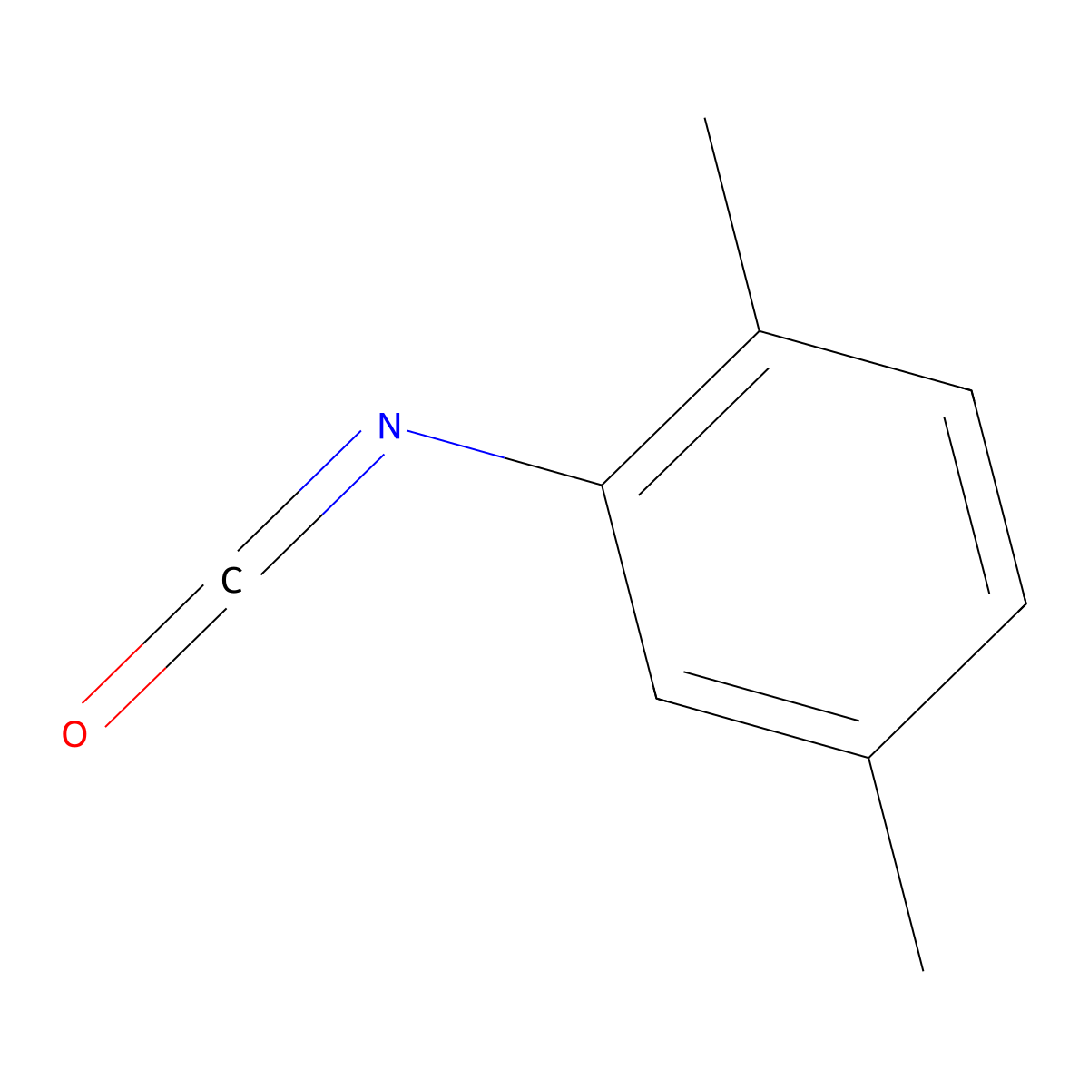 2,5-Dimethylphenyl isocyanate molecular structure, CAS 40397-98-6