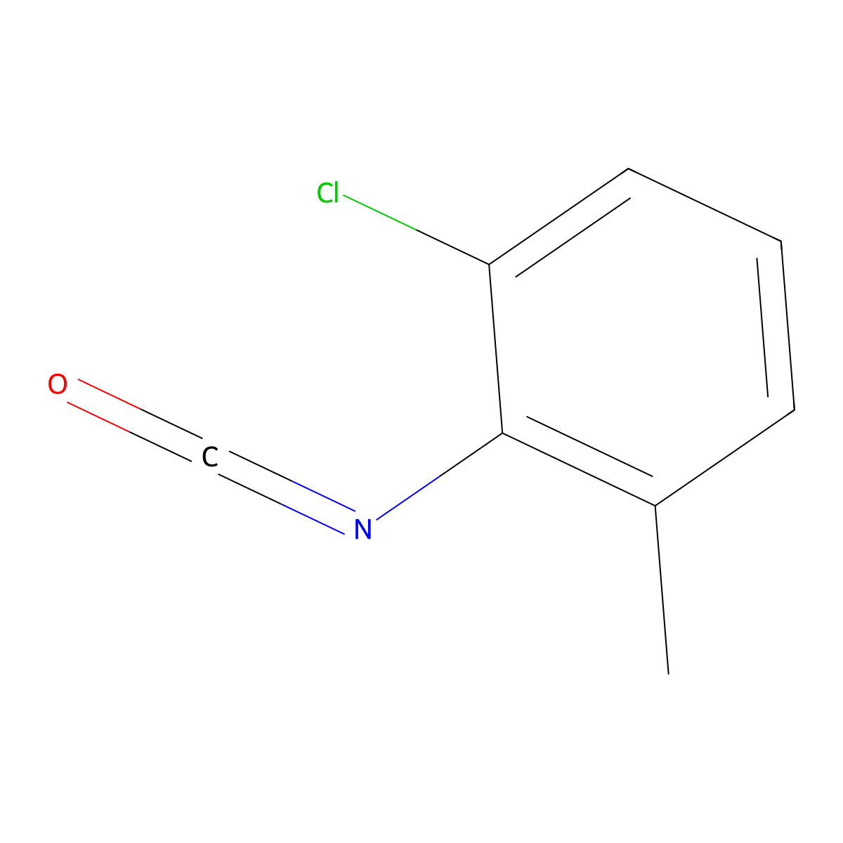 2-Chloro-6-methylphenyl isocyanate molecular structure, CAS 40398-01-4