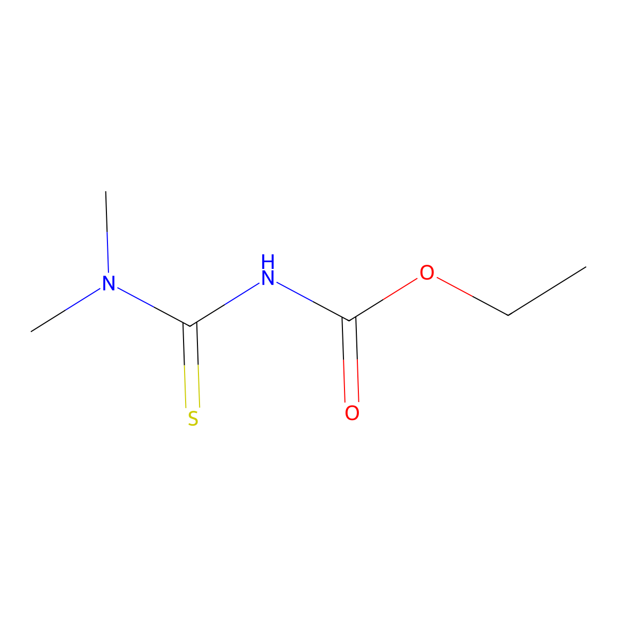 ethyl N-(dimethylcarbamothioyl)carbamate molecular structure, CAS 40398-21-8