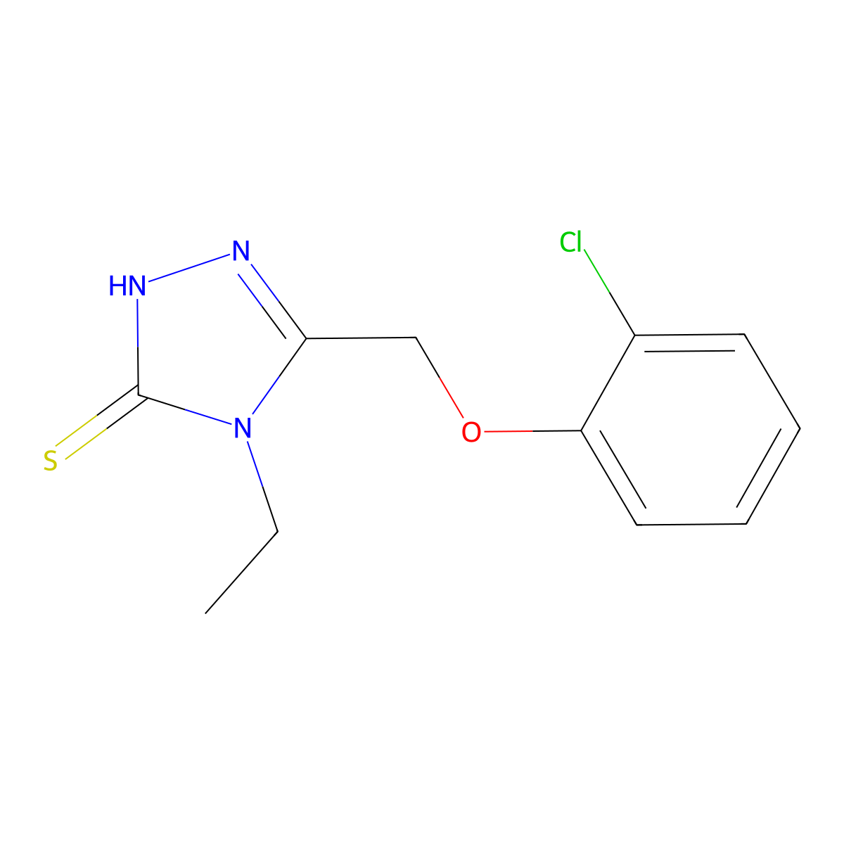 5-[(2-chlorophenoxy)methyl]-4-ethyl-4H-1,2,4-triazole-3-thiol molecular structure, CAS 403990-80-7