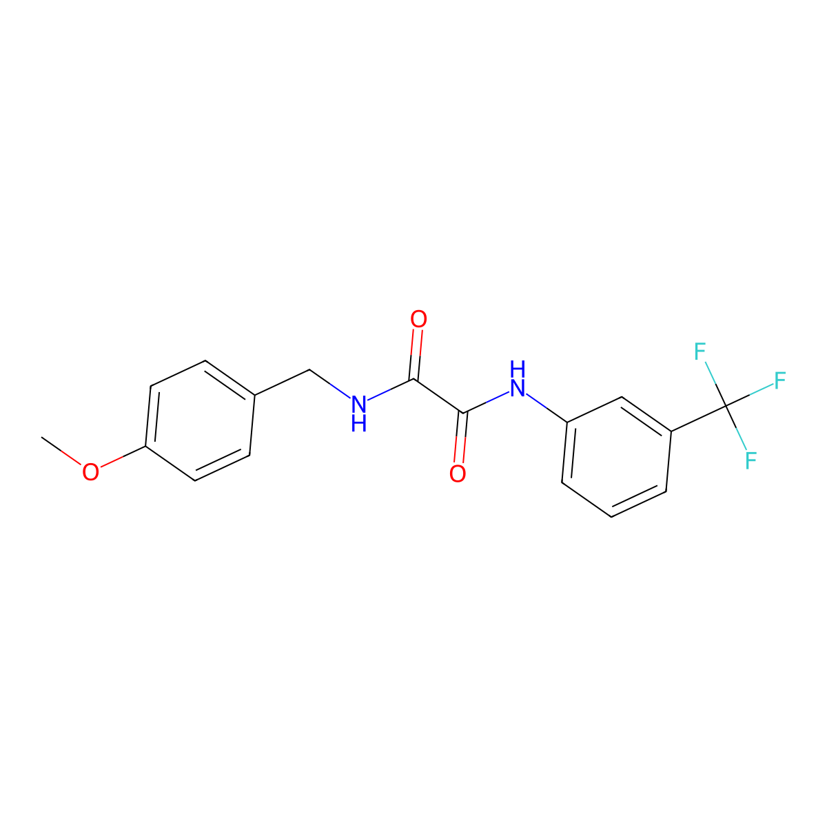 N-[(4-methoxyphenyl)methyl]-N'-[3-(trifluoromethyl)phenyl]oxamide molecular structure, CAS 403995-12-0